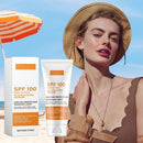 Protector solar facial y corporal no graso FPS 100+, bloqueador solar facial con protección UVA y UVB, crema bloqueadora solar antienvejecimiento para verano y playa.