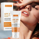 Protector solar facial y corporal no graso FPS 100+, bloqueador solar facial con protección UVA y UVB, crema bloqueadora solar antienvejecimiento para verano y playa.