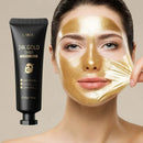 LAIKOU Mascarilla de colágeno de caracol de oro de 24 quilates, mascarilla facial exfoliante, antiarrugas, blanqueadora, elimina puntos negros, mascarilla facial desprendible, producto para la piel