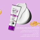 Protector solar facial hidratante FPS 100+: loción ligera con protección UV y calmante para uso diario.