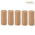 5Pcs/lot Kraft Paper Push Up Tubes Biodegradable Cardboard Cosmetic Cylindrical Packaging Lip Balm Deodorant Container
