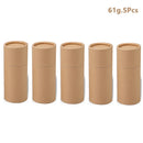 5Pcs/lot Kraft Paper Push Up Tubes Biodegradable Cardboard Cosmetic Cylindrical Packaging Lip Balm Deodorant Container