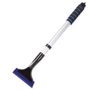 Raspador de Hielo de Aluminio Extensible con Cepillo para Nieve para Parabrisas de Coche, Pala de Nieve Telescópica Extralarga