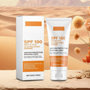 Protector solar facial y corporal no graso FPS 100+, bloqueador solar facial con protección UVA y UVB, crema bloqueadora solar antienvejecimiento para verano y playa.