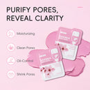 Masque facial à la boue de cerisier Laikou, comprimés purifiants, hydratants et nettoyants pour les pores, réduisant les points noirs et l'acné. Soin de la peau (5/10 unités).