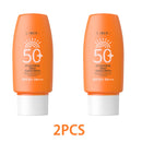 LAIKOU Protector solar facial FPS 50+, protector solar facial de doble tubo, multiefecto Pa+++, 50 g