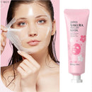 Masque exfoliant visage LAIKOU Sakura - Nettoyage en profondeur, anti-âge, anti-rides, éclaircissant, élimine les points noirs, masque à déchirer, soin du visage 50 g