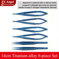 Ophthalmic Microscopic Instruments Scissors+Needle Holder+Tweezers with Surgical Box Titanium Alloy Ophthalmic Surgical Tools