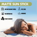 Stick solaire mat SPF 50+ – Crème solaire visage et corps | Protection UV résistante à l'eau | Crème solaire hydratante sans huile
