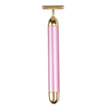 24K Gold Roller Vibrating Facial Massager Slimming Facial Skin Beauty Pulse Firming Face Massage Lift Tightening Wrinkle Bar