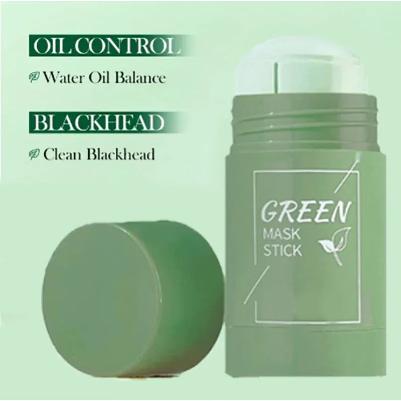 Masque nettoyant visage au thé vert en stick, resserre les pores, élimine les points noirs en profondeur, masque hydratant nettoyant pour le visage 40 g