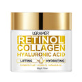 Crème visage au rétinol, hydratante et anti-rides, à base de collagène et d'acide hyaluronique, pour femmes et hommes.