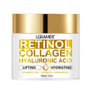 Crème visage au rétinol, hydratante et anti-rides, à base de collagène et d'acide hyaluronique, pour femmes et hommes.