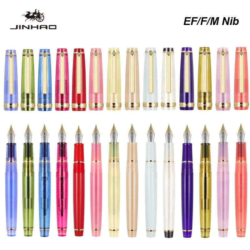 Stylo plume Jinhao 82, nouvelle couleur, stylo de luxe élégant, plume extra-fine 0,7/0,5/0,38 mm, fournitures scolaires et de bureau.