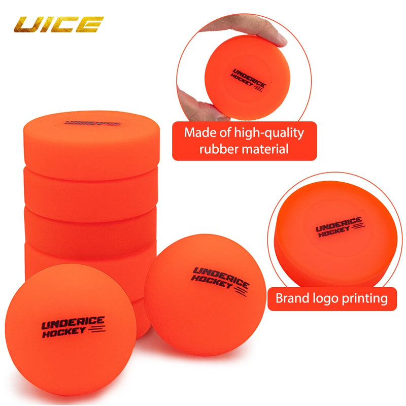UICE 1pc Ice Hockey Pucks  65mm Roller Road Wear Resistant Rubber Team Hockey Professional Training Ball Hockey Practice Ball