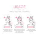 Masque facial à la boue de cerisier Laikou, comprimés purifiants, hydratants et nettoyants pour les pores, réduisant les points noirs et l'acné. Soin de la peau (5/10 unités).