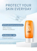 LAIKOU Protector solar facial FPS 50+, protector solar facial de doble tubo, multiefecto Pa+++, 50 g