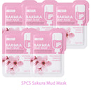 Laikou Sakura Mud Facial Mask Tablet Cleansing Pore Deep Moisturizing Shrink Pores Blackhead Acne Skin Care Product 5/10PCS