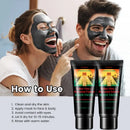 YUITIKUE Black Facial Mask, Indian Clay & Activated Charcoal, Deep Cleansing, Hydrates & Firms Pores, 60g
