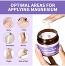 Lotion au magnésium, Crème de nuit au magnésium, Soin à la lavande pour les jambes, les bras et le décolleté, Aide naturelle pour un sommeil profond, Hydratant, Réparateur après-soleil
