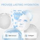 LAIKOU Milk Silky Hydrating Mask Brightening Collagen Sheet Mask Anti-Age Skin Care Moisturizing Face Mask 25g*20pcs