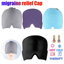Gorro para aliviar migrañas con compresas de gel, gorro de terapia de frío, envoltura de hielo para la cabeza, antifaz para aliviar la presión y el dolor