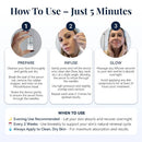 Set facial de ácido hialurónico Set de limpieza facial con rodillo que hidrata y nutre suavemente la piel.