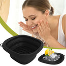 Bol de bain de glace pliable pour le visage pour femmes et jeunes filles, outil de soins de la peau du visage, lavabo de thérapie par le froid en silicone, bol de trempage facial portable