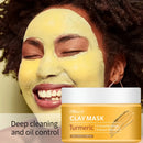 Turmeric  Clay Mask Deep Cleansing Facial Improves Dark Spots Acne Hydrating Skin Care Tightens Skin Evens Skin Tone