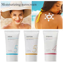 Missha Moisturizing Sunscreen AQUA Essence Bright White Waterproof Sun Protection  Soothing natural plant essences Korean Fans