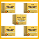 Turmeric Vitamin C Clay Mask Deep Cleansing Facial Improves Dark Spots Acne Hydrating Skin Care Tightens Skin Evens Skin Tone