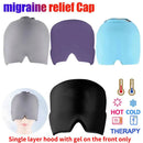 Gorro para aliviar migrañas con compresas de gel, gorro de terapia de frío, envoltura de hielo para la cabeza, antifaz para aliviar la presión y el dolor