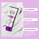 Protector solar facial hidratante FPS 100+: loción ligera con protección UV y calmante para uso diario.