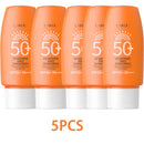 LAIKOU Protector solar facial FPS 50+, protector solar facial de doble tubo, multiefecto Pa+++, 50 g