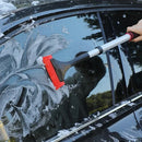 Raspador de Hielo de Aluminio Extensible con Cepillo para Nieve para Parabrisas de Coche, Pala de Nieve Telescópica Extralarga
