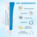 Crème visage multi-réparatrice à l'acide hyaluronique 50 ml - Formule complexe aux 9 céramides et B5 pour une hydratation en profondeur et le maintien de la barrière cutanée.