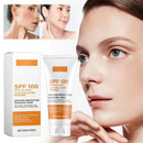Protector solar facial y corporal no graso FPS 100+, bloqueador solar facial con protección UVA y UVB, crema bloqueadora solar antienvejecimiento para verano y playa.