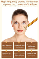 24K Gold Roller Vibrating Facial Massager Slimming Facial Skin Beauty Pulse Firming Face Massage Lift Tightening Wrinkle Bar