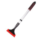 Raspador de Hielo de Aluminio Extensible con Cepillo para Nieve para Parabrisas de Coche, Pala de Nieve Telescópica Extralarga
