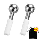 Globos de hielo de acero inoxidable de primera calidad para masajes faciales – Terapia refrescante y antienvejecimiento para la piel