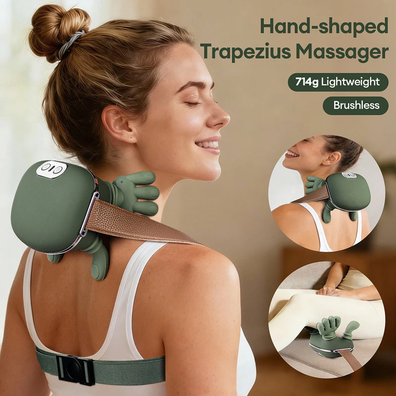 EssenzaSkin™ 4D Smart Neck & Shoulder Massager | Deep Kneading Relaxation