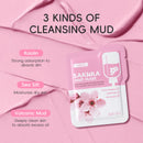 Masque facial à la boue de cerisier Laikou, comprimés purifiants, hydratants et nettoyants pour les pores, réduisant les points noirs et l'acné. Soin de la peau (5/10 unités).