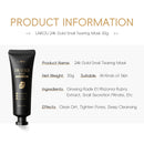 LAIKOU Mascarilla de colágeno de caracol de oro de 24 quilates, mascarilla facial exfoliante, antiarrugas, blanqueadora, elimina puntos negros, mascarilla facial desprendible, producto para la piel