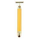 24K Gold Roller Vibrating Facial Massager Slimming Facial Skin Beauty Pulse Firming Face Massage Lift Tightening Wrinkle Bar