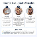 Set facial de ácido hialurónico Set de limpieza facial con rodillo que hidrata y nutre suavemente la piel.