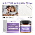 Lotion au magnésium, Crème de nuit au magnésium, Soin à la lavande pour les jambes, les bras et le décolleté, Aide naturelle pour un sommeil profond, Hydratant, Réparateur après-soleil