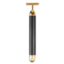 24K Gold Roller Vibrating Facial Massager Slimming Facial Skin Beauty Pulse Firming Face Massage Lift Tightening Wrinkle Bar