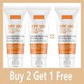 Protector solar facial y corporal no graso FPS 100+, bloqueador solar facial con protección UVA y UVB, crema bloqueadora solar antienvejecimiento para verano y playa.