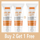 Protector solar facial y corporal no graso FPS 100+, bloqueador solar facial con protección UVA y UVB, crema bloqueadora solar antienvejecimiento para verano y playa.