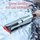 Raspador de Hielo de Aluminio Extensible con Cepillo para Nieve para Parabrisas de Coche, Pala de Nieve Telescópica Extralarga